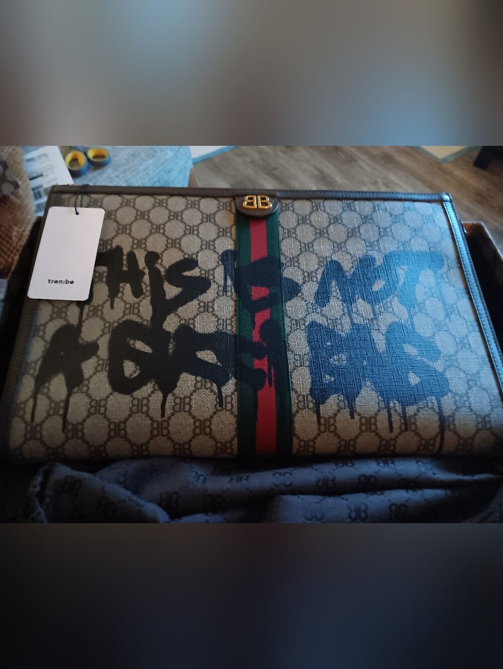 Gucci Balenciaga clutch, then and pristine condition. 💯 AUTHENTIC